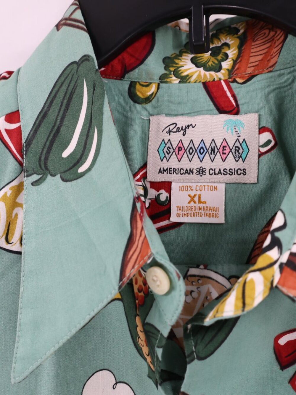 Vintage Reyn Spooner Hawaiian Shirt Men XL Born to Grill Chef Summer BBQ Cookout - Picture 4 of 11